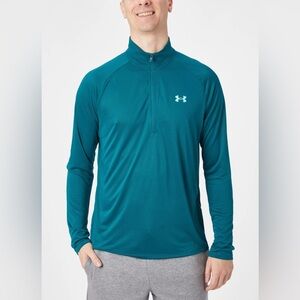 Under Armour Men's Spring Tech 1/4 Zip Long sleeve Teal NWT